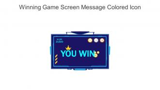 Winning Game Screen Message Colored Icon In Powerpoint Pptx Png And Editable Eps Format