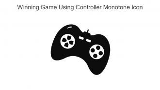 Winning Game Using Controller Monotone Icon In Powerpoint Pptx Png And Editable Eps Format