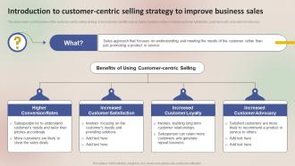 Winning Sales Techniques Introduction To Customer Centric Selling Strategy MKT SS V