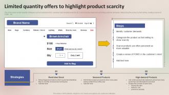 Winning Sales Techniques Limited Quantity Offers To Highlight Product Scarcity MKT SS V