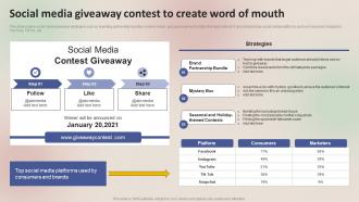 Winning Sales Techniques Social Media Giveaway Contest To Create Word Of Mouth MKT SS V