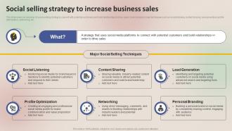 Winning Sales Techniques Social Selling Strategy To Increase Business Sales MKT SS V