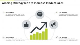 Winning Strategy Icon To Increase Product Sales