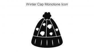 Winter Cap Monotone Icon In Powerpoint Pptx Png And Editable Eps Format