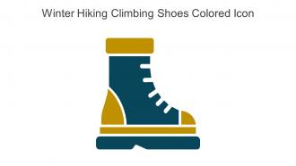 Winter Hiking Climbing Shoes Colored Icon In Powerpoint Pptx Png And Editable Eps Format