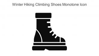 Winter Hiking Climbing Shoes Monotone Icon In Powerpoint Pptx Png And Editable Eps Format