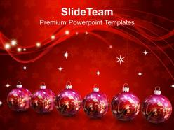 Winter holidays christmas balls 2013 new year festival powerpoint templates and themes