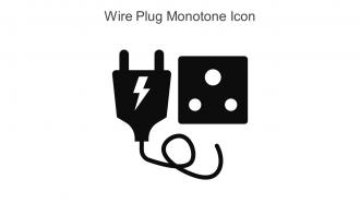 Wire Plug Monotone Icon In Powerpoint Pptx Png And Editable Eps Format