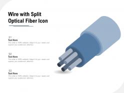 Wire with split optical fiber icon