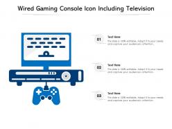 Wired Gaming Console Icon Including Television