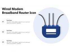 Wired modem broadband router icon