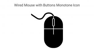 Wired Mouse With Buttons Monotone Icon In Powerpoint Pptx Png And Editable Eps Format