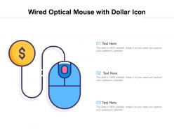 Wired optical mouse with dollar icon