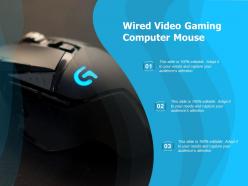 Wired video gaming computer mouse