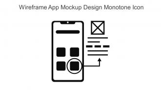 Wireframe App Mockup Design Monotone Icon In Powerpoint Pptx Png And Editable Eps Format
