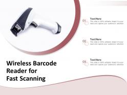 Wireless barcode reader for fast scanning