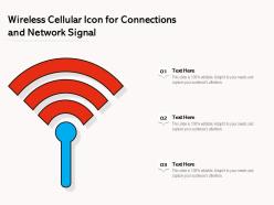 Wireless cellular icon for connections and network signal