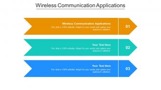 Wireless communication applications ppt powerpoint presentation infographic template samples cpb