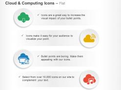 Wireless communication media transfer cloud computing ppt icons graphics
