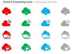Wireless communication media transfer cloud computing ppt icons graphics