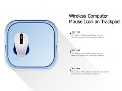 Wireless computer mouse icon on trackpad