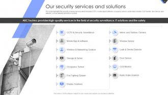 Wireless Home Security Systems Company Profile Powerpoint Presentation Slides