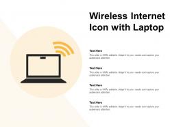 Wireless internet icon with laptop