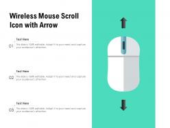 Wireless mouse scroll icon with arrow
