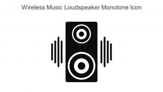 Wireless Music Loudspeaker Monotone Icon In Powerpoint Pptx Png And Editable Eps Format