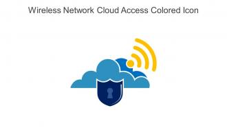 Wireless Network Cloud Access Colored Icon In Powerpoint Pptx Png And Editable Eps Format