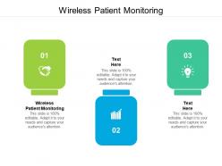 Wireless patient monitoring ppt powerpoint presentation portfolio guidelines cpb
