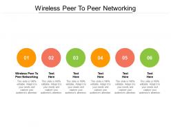 Wireless peer to peer networking ppt powerpoint presentation portfolio show cpb