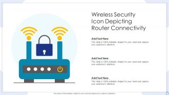 Wireless security icon depicting router connectivity