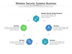 Wireless security systems business ppt powerpoint portfolio master slide cpb