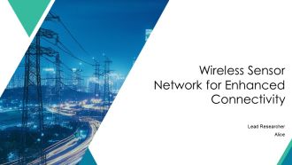 Wireless Sensor Network For Enhanced Connectivity PPT Presentation AT