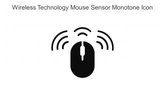 Wireless Technology Mouse Sensor Monotone Icon In Powerpoint Pptx Png And Editable Eps Format