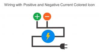 Wiring With Positive And Negative Current Colored Icon In Powerpoint Pptx Png And Editable Eps Format