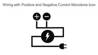 Wiring With Positive And Negative Current Monotone Icon In Powerpoint Pptx Png And Editable Eps Format