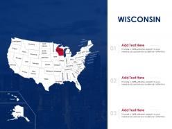 Wisconsin map powerpoint presentation ppt template