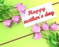 Wishes for happy mothers day stock photo