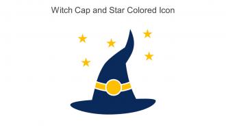 Witch Cap And Star Colored Icon In Powerpoint Pptx Png And Editable Eps Format