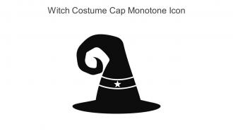Witch Costume Cap Monotone Icon In Powerpoint Pptx Png And Editable Eps Format