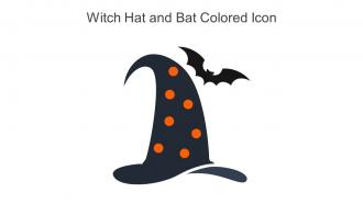 Witch Hat And Bat Colored Icon In Powerpoint Pptx Png And Editable Eps Format