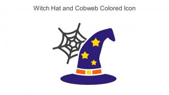 Witch Hat And Cobweb Colored Icon In Powerpoint Pptx Png And Editable Eps Format