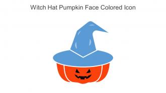 Witch Hat Pumpkin Face Colored Icon In Powerpoint Pptx Png And Editable Eps Format