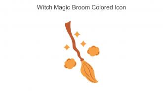 Witch Magic Broom Colored Icon In Powerpoint Pptx Png And Editable Eps Format