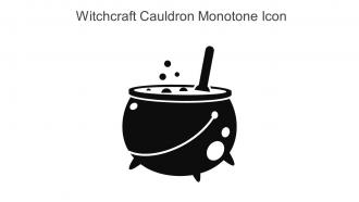 Witchcraft Cauldron Monotone Icon In Powerpoint Pptx Png And Editable Eps Format