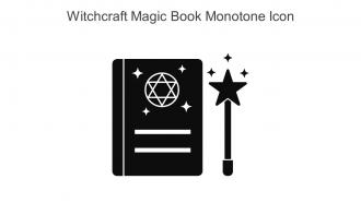 Witchcraft Magic Book Monotone Icon In Powerpoint Pptx Png And Editable Eps Format