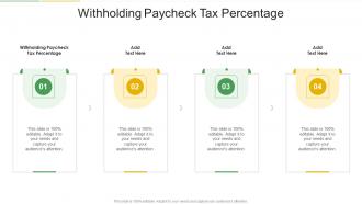 Withholding Paycheck Tax Percentage In Powerpoint And Google Slides Cpb