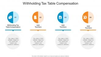Withholding Tax Table Compensation In Powerpoint And Google Slides Cpb